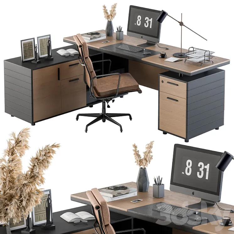 Office Furniture – Manager Set 06 3DS Max