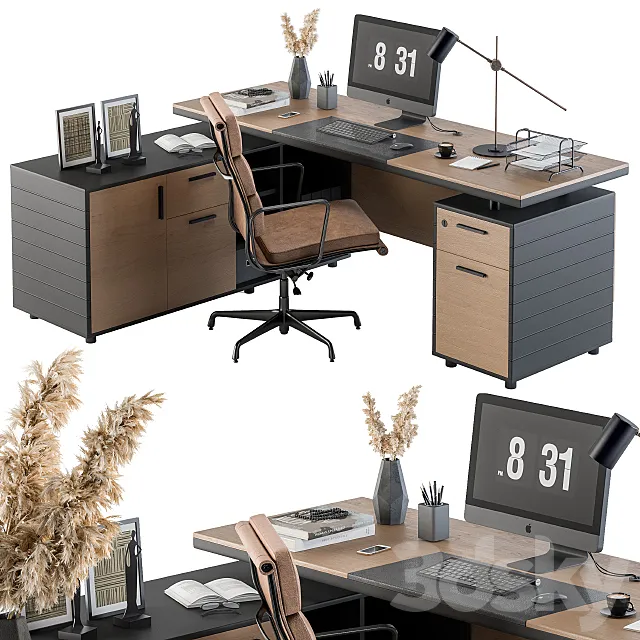 Office Furniture – Manager Set 06 3DSMax File
