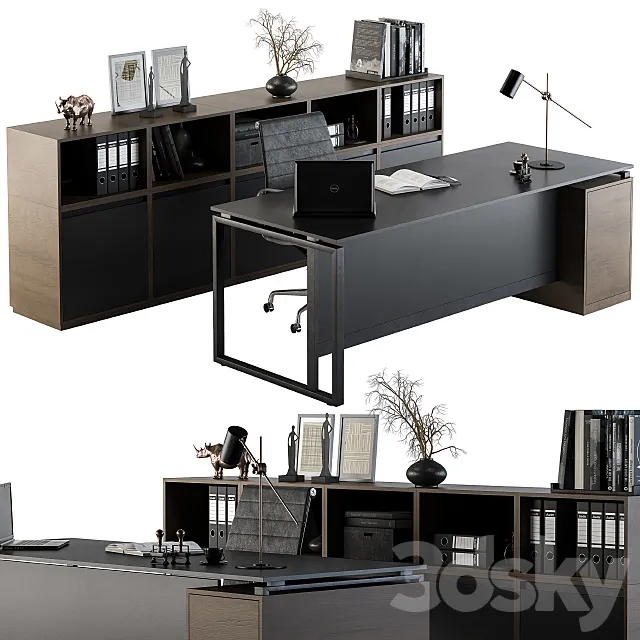 Office Furniture – Manager Set 07 3DSMax File