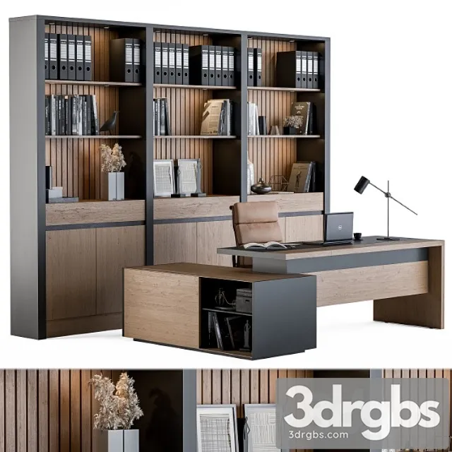Office furniture – manager set 09 2 3dsmax Download