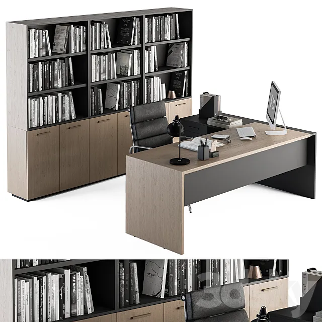 Office Furniture – Manager Set 09 3DS Max Model