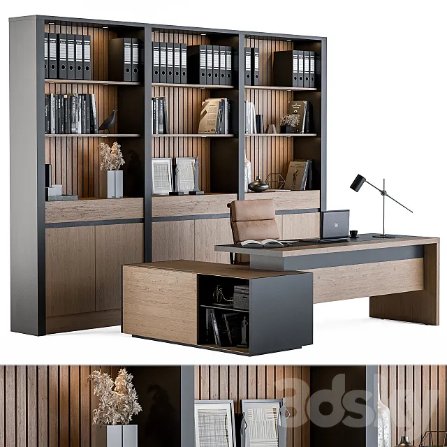 Office Furniture – Manager Set 09 3DSMax File