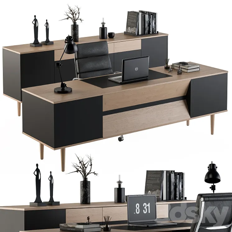 Office Furniture – Manager Set 10 3DS Max