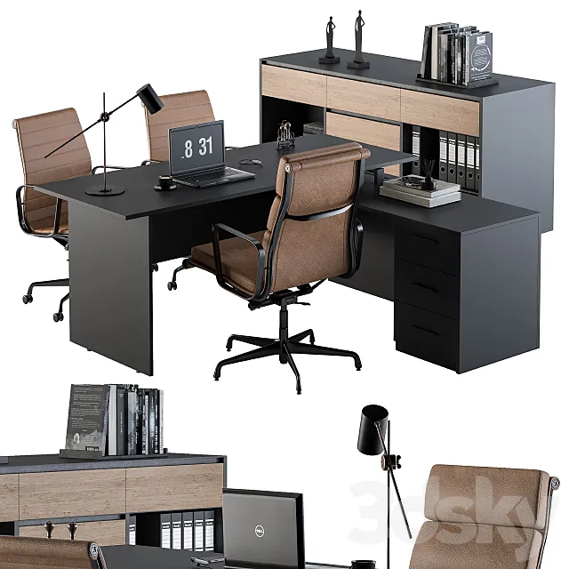 Office Furniture – Manager Set 13 3ds Max