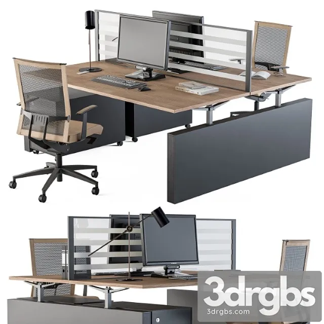 Office furniture – manager set 14 2 3dsmax Download