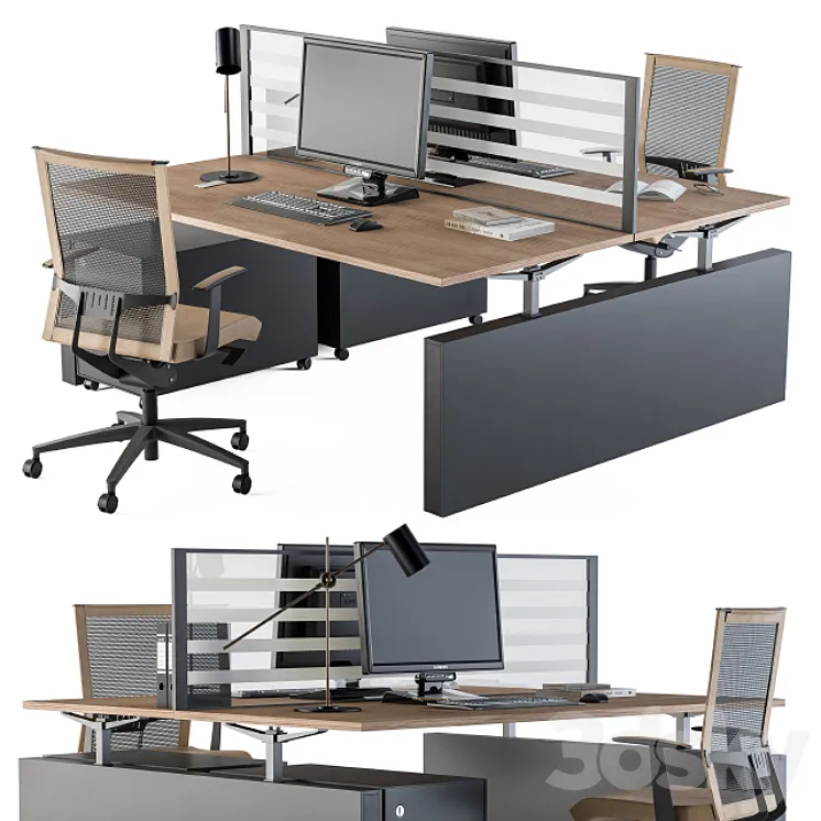 Office Furniture – Manager Set 14 3DS Max