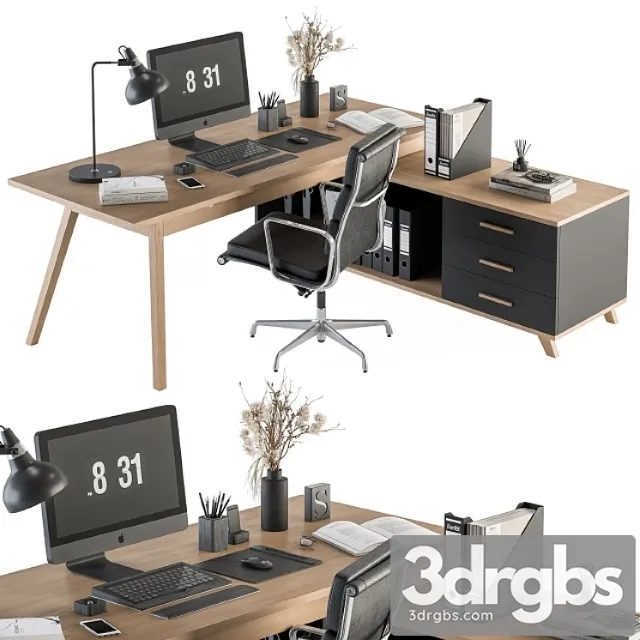 Office furniture – manager set 16 2 3dsmax Download