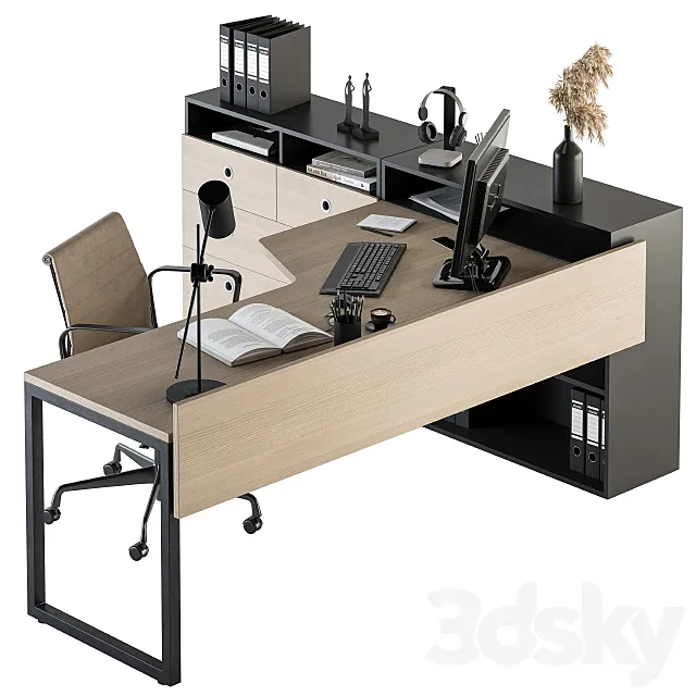 Office Furniture – Manager Set 16 3ds Max