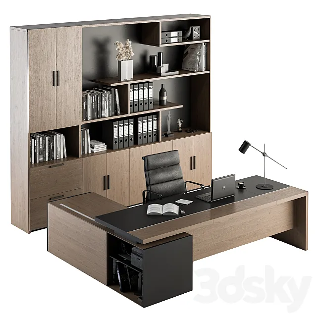 Office Furniture – Manager Set 18 3DS Max Model