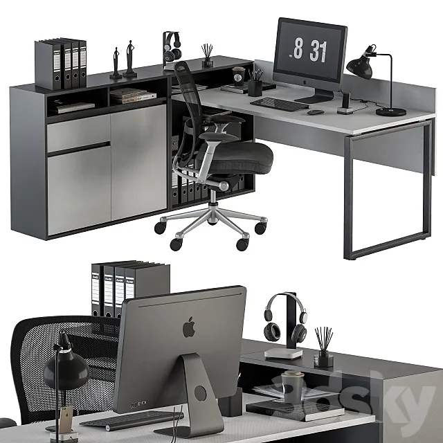 Office Furniture – Manager Set 24 3DS Max Model