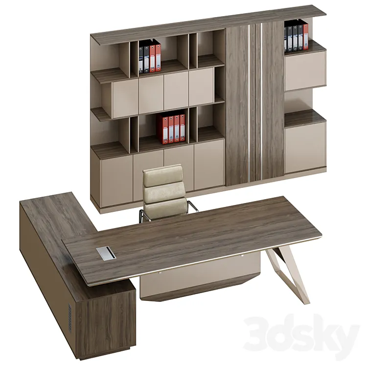 Office furniture set 3DS Max Model