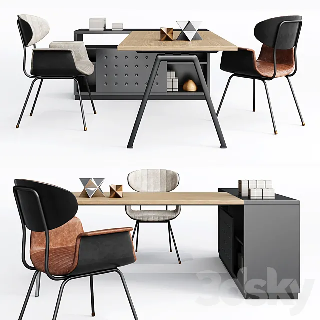 Office furniture set 3DSMax File