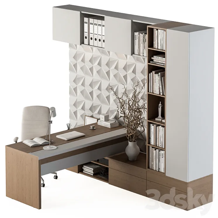 Office Furniture T Type Desk – Manager Set 29 3DS Max