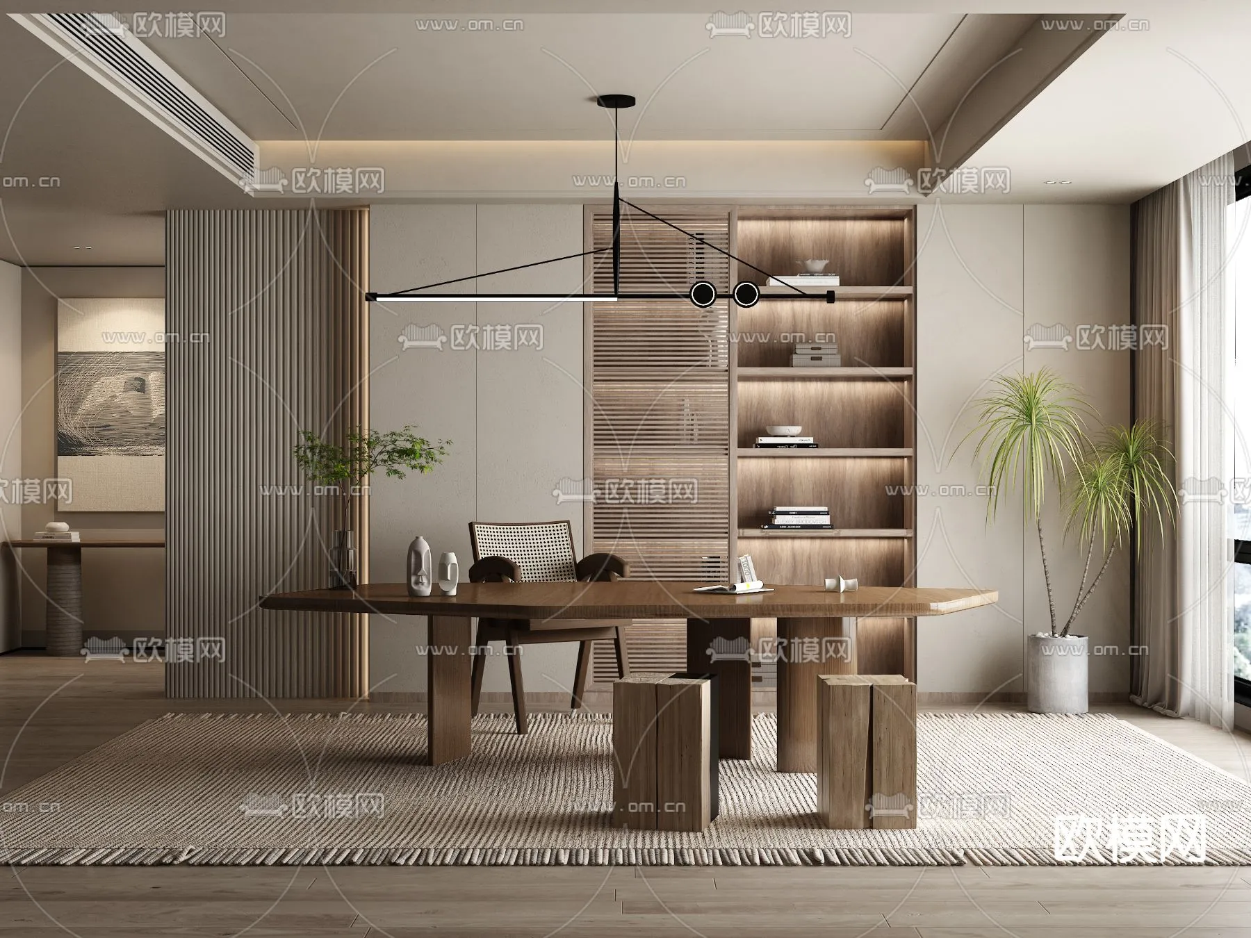 OFFICE HOME – VRAY / CORONA – 3D MODEL – 1797