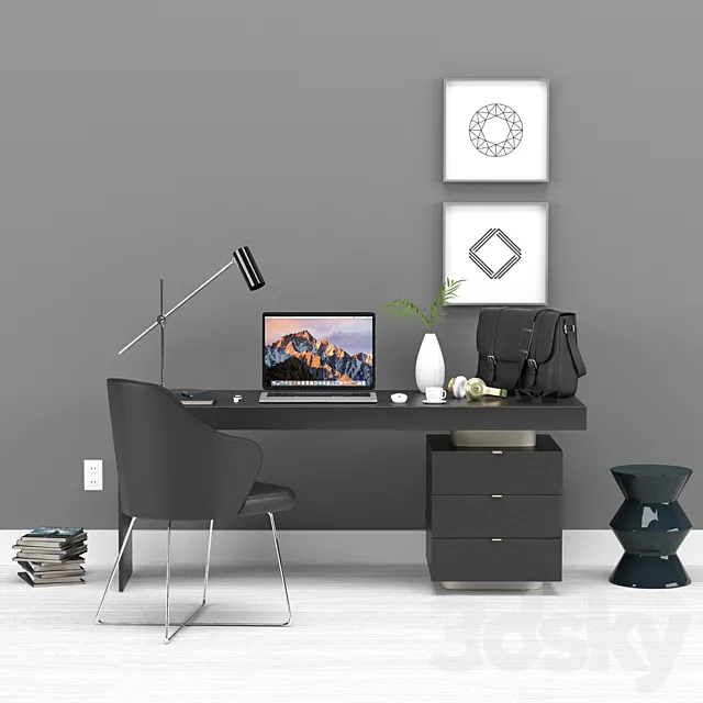 Office Minotti Carson 3DS Max Model