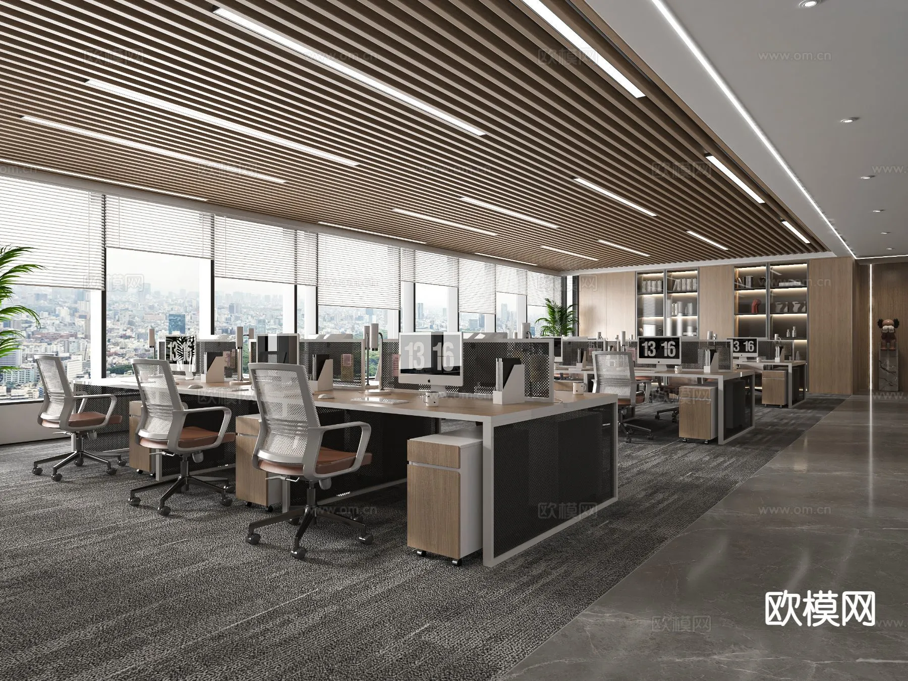Office Space 3D Scenes – Office Room 3D Blocks – 011 – VRAY Render