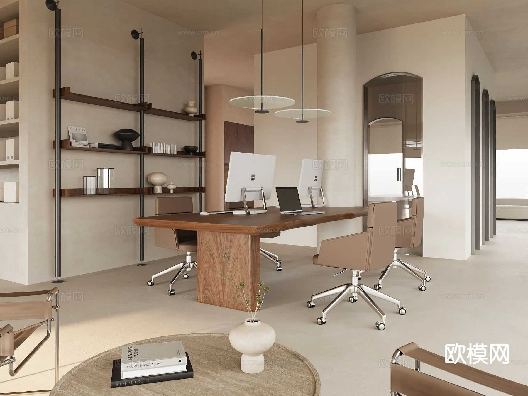 Office Space 3D Scenes – Office Room 3D Blocks – 012 – CORONA Render