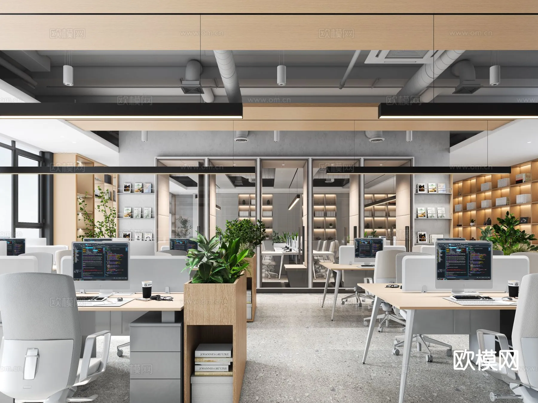 Office Space 3D Scenes – Office Room 3D Blocks – 015 – CORONA Render