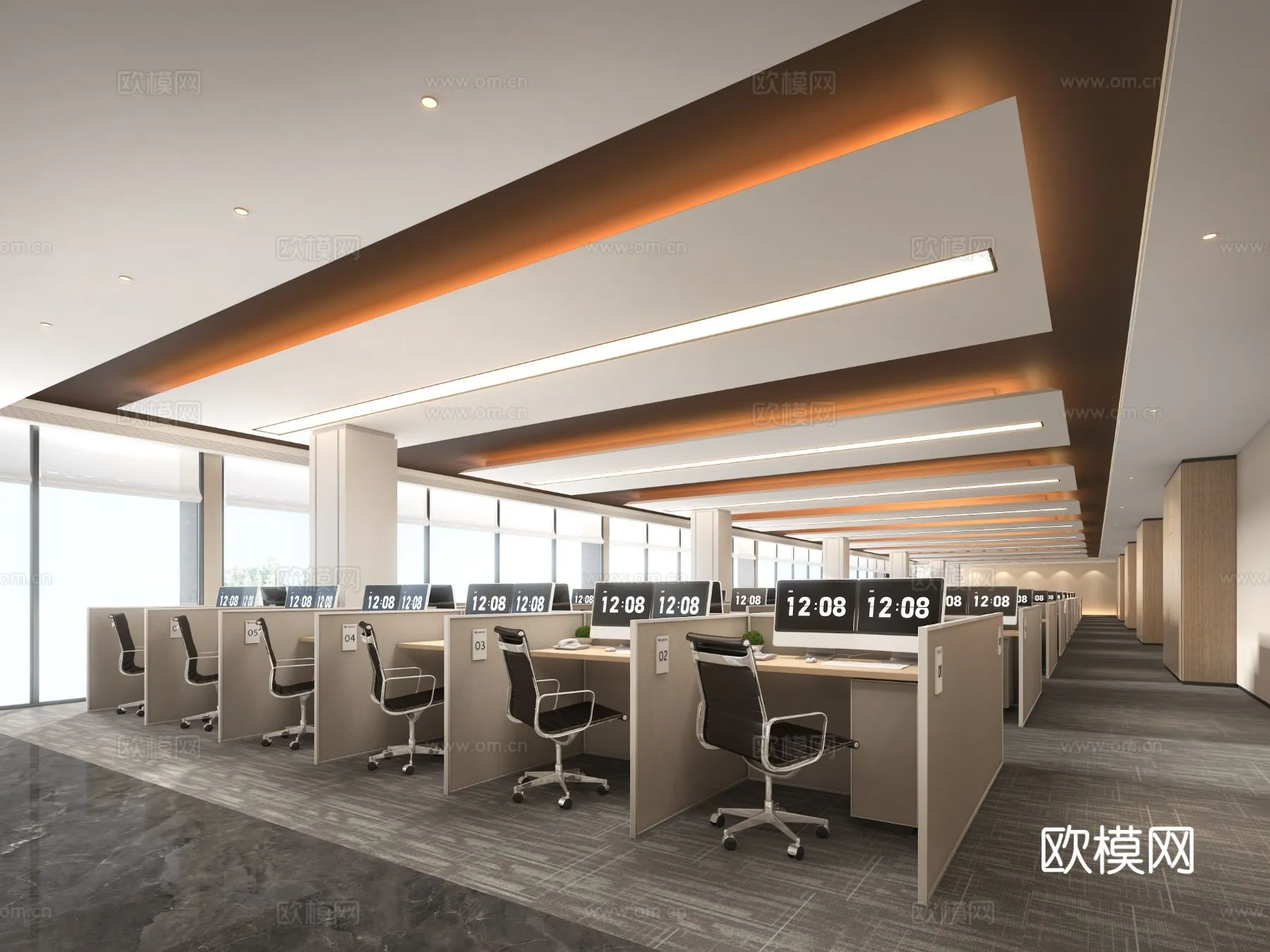 Office Space 3D Scenes – Office Room 3D Blocks – 018 – VRAY Render