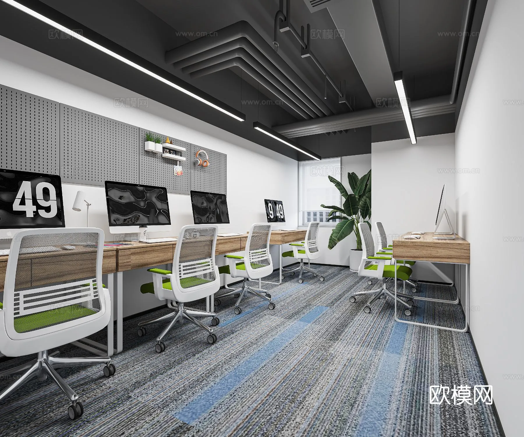 Office Space 3D Scenes – Office Room 3D Blocks – 022 – CORONA Render