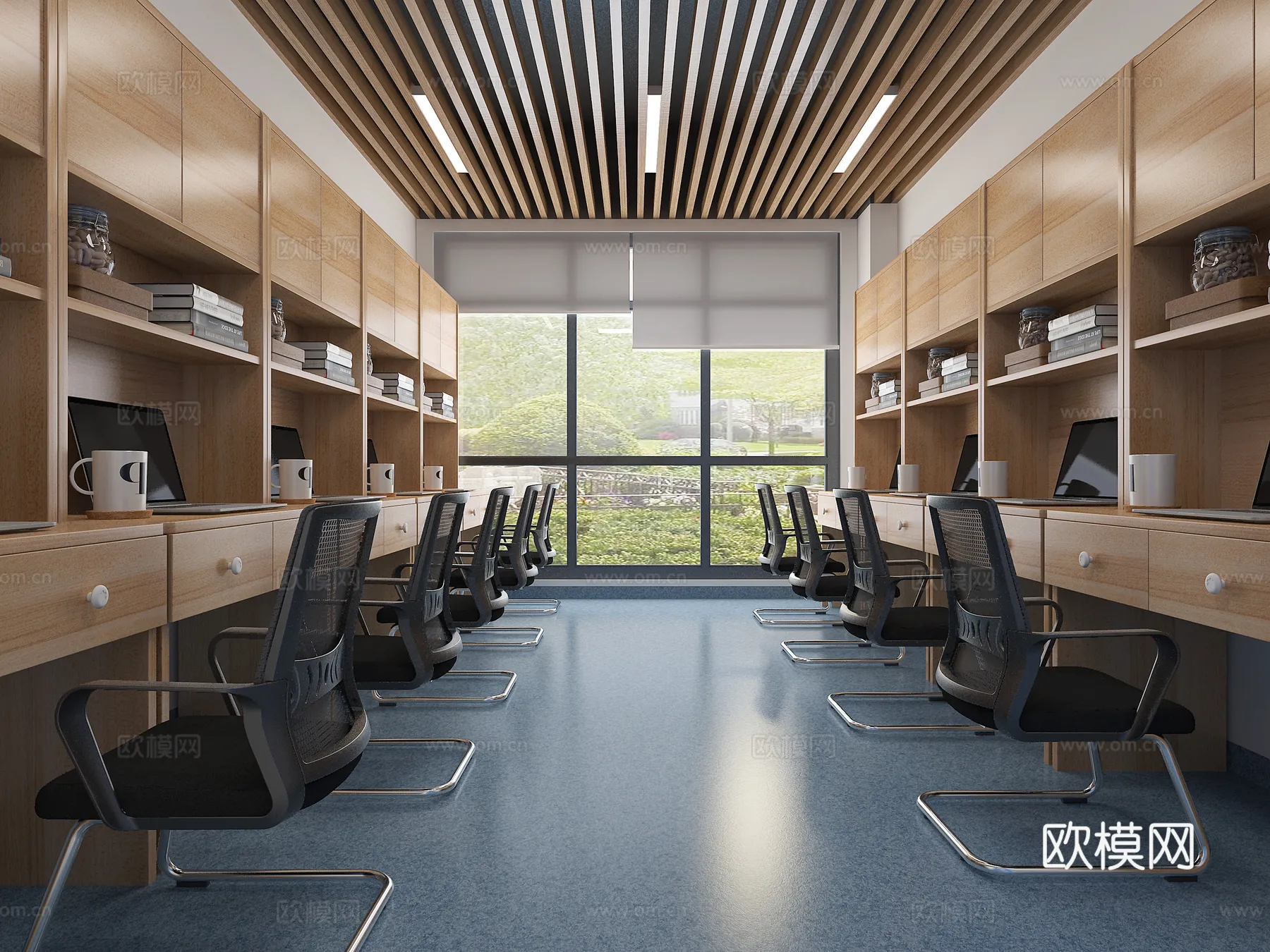 Office Space 3D Scenes – Office Room 3D Blocks – 028 – VRAY Render