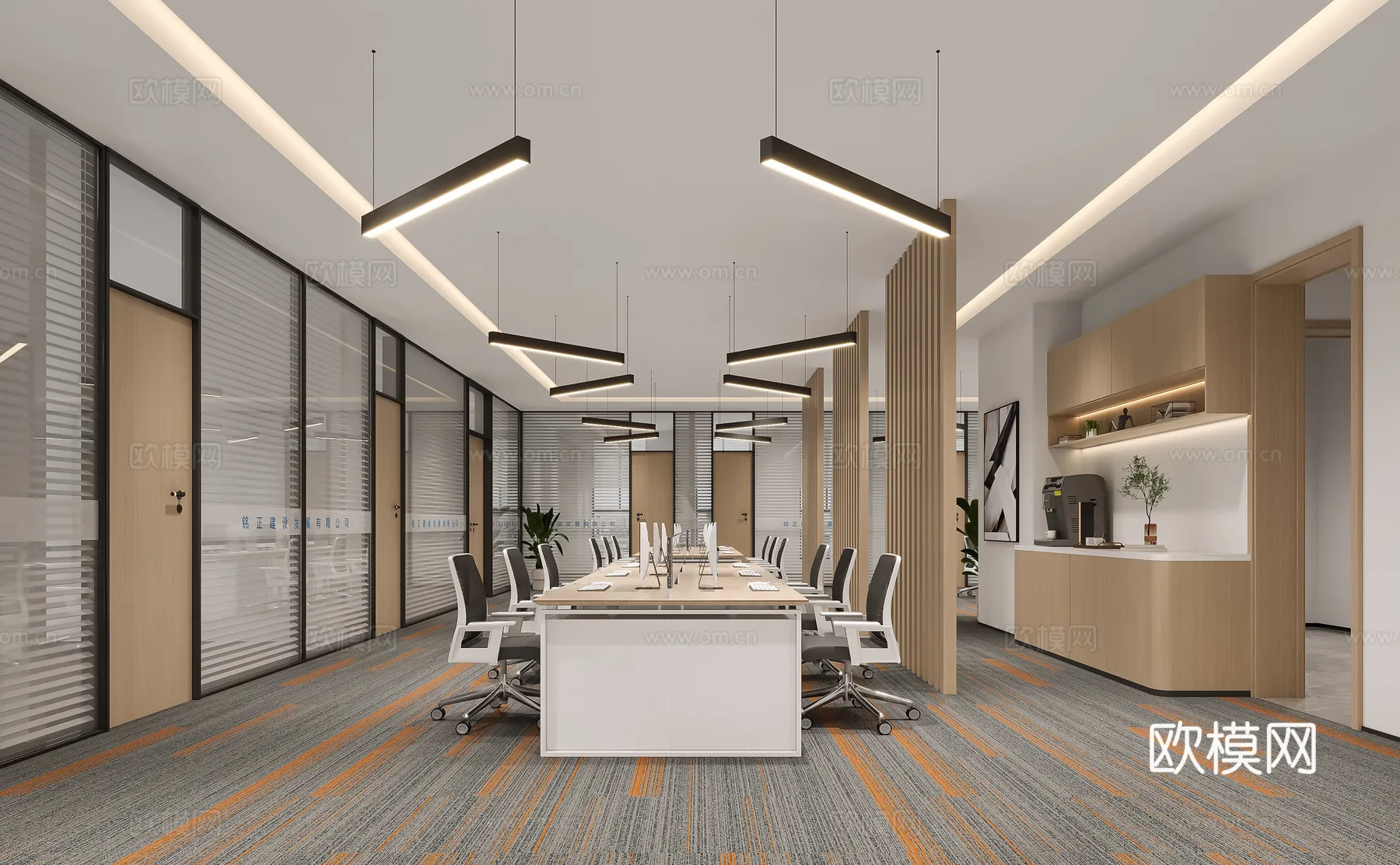 Office Space 3D Scenes – Office Room 3D Blocks – 037 – CORONA Render