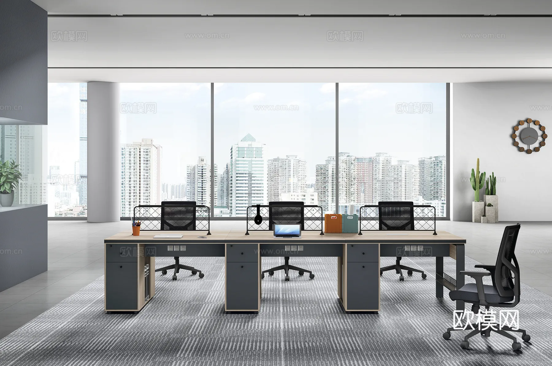 Office Space 3D Scenes – Office Room 3D Blocks – 045 – VRAY Render