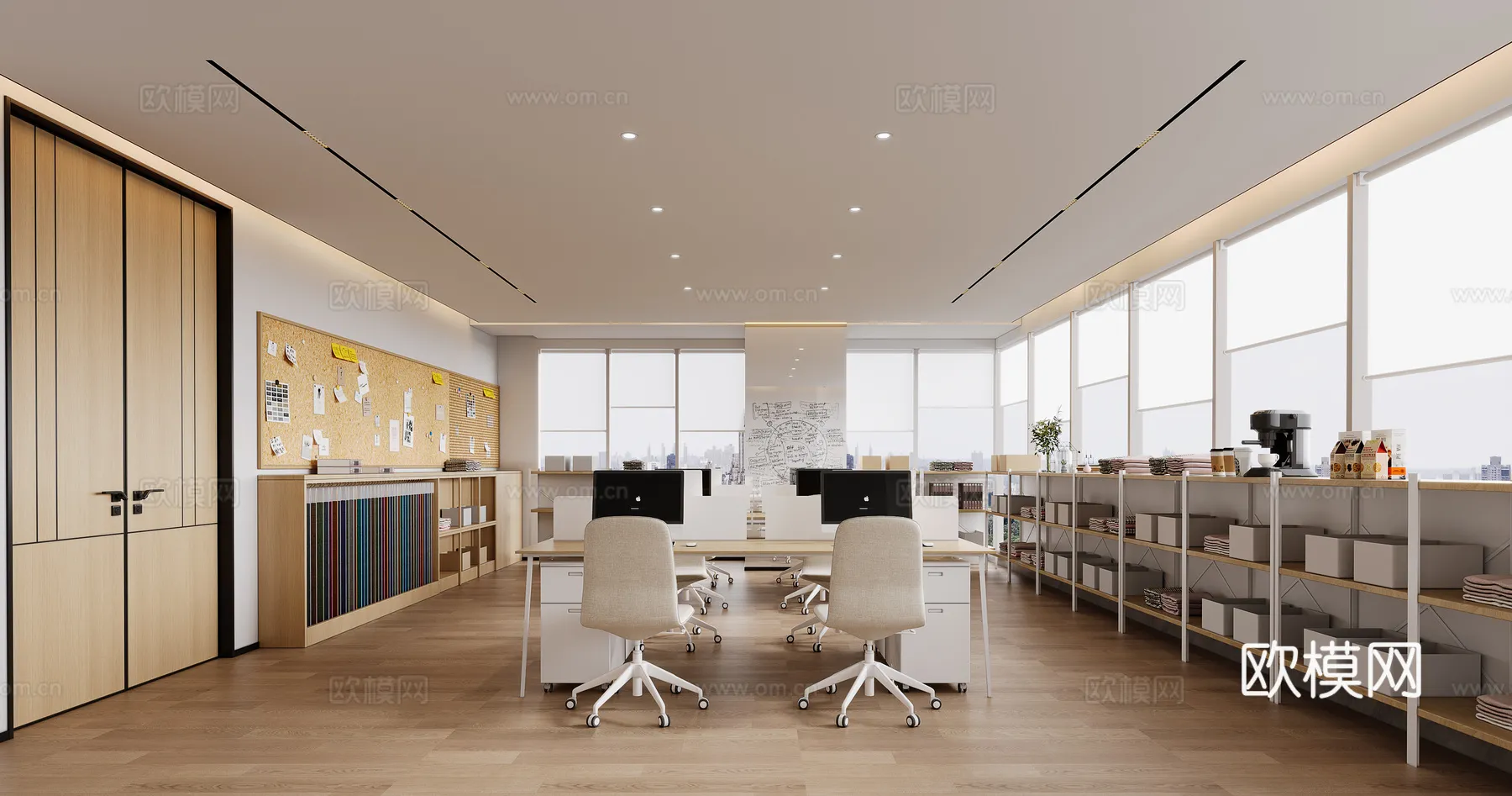 Office Space 3D Scenes – Office Room 3D Blocks – 051 – CORONA Render