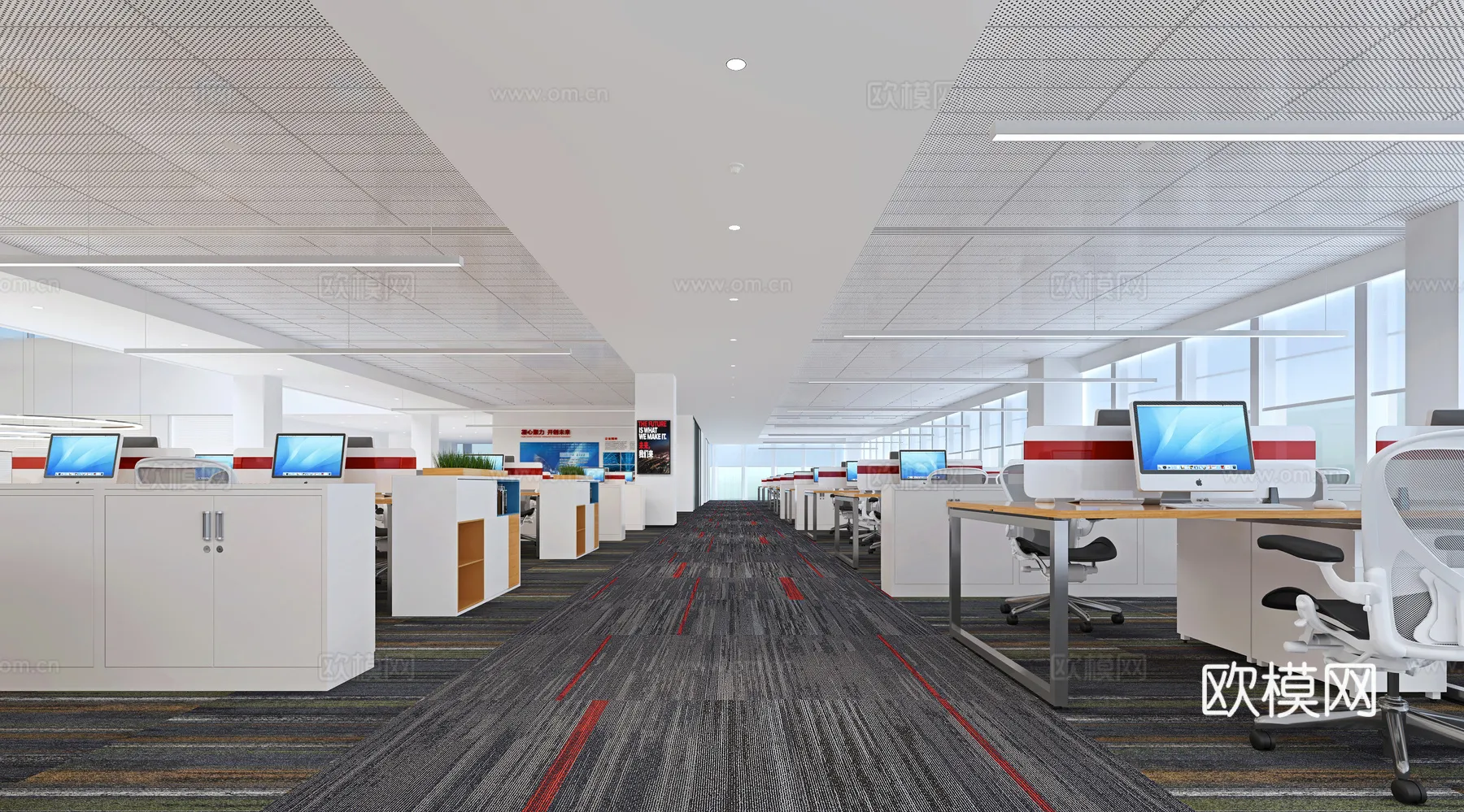 Office Space 3D Scenes – Office Room 3D Blocks – 052 – CORONA Render