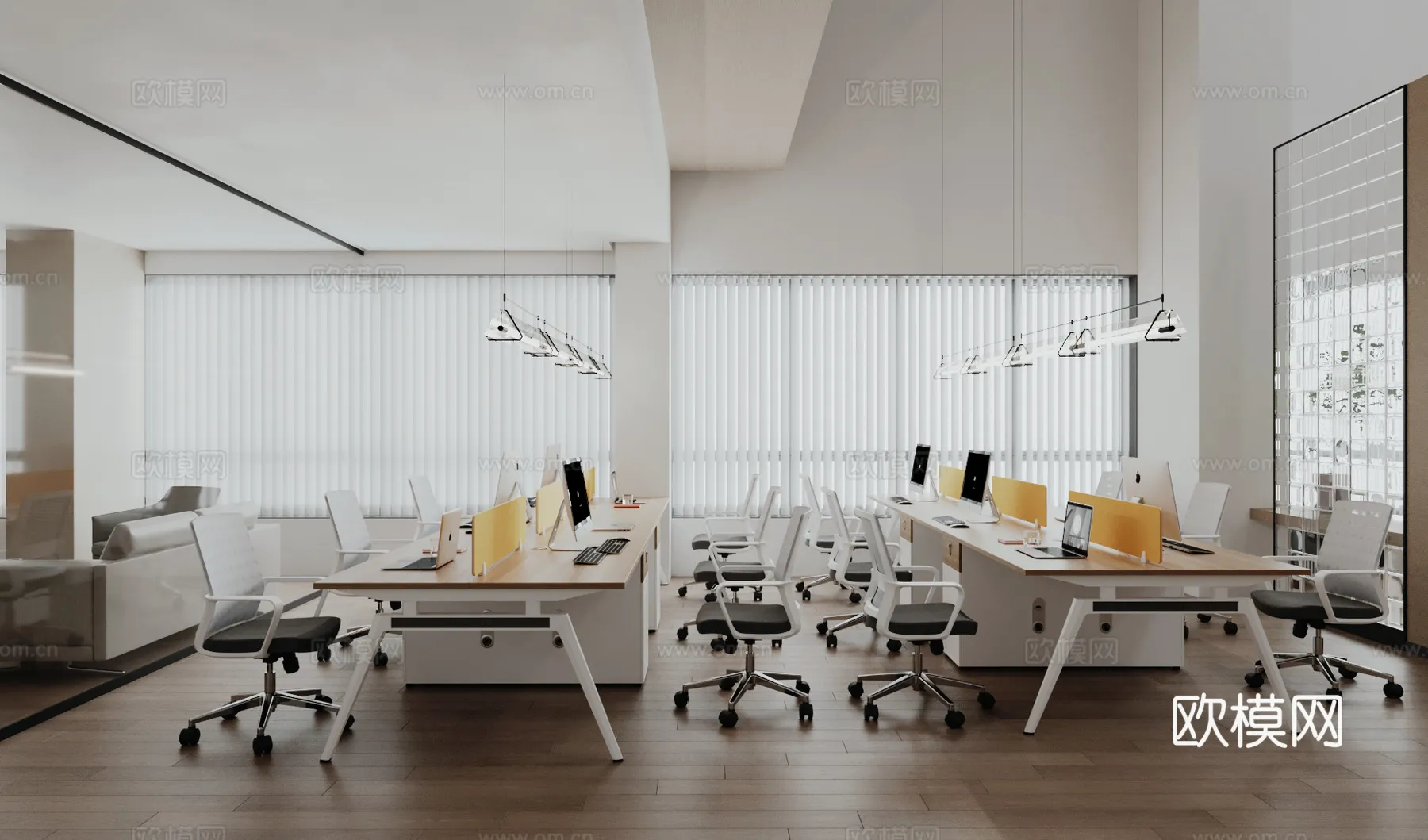 Office Space 3D Scenes – Office Room 3D Blocks – 060 – CORONA Render