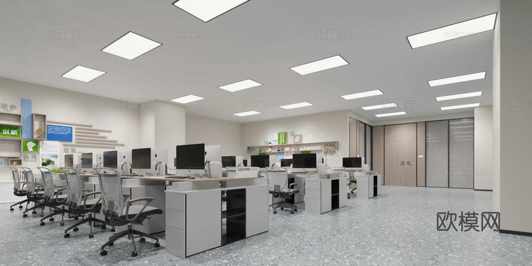 Office Space 3D Scenes – Office Room 3D Blocks – 061 – CORONA Render