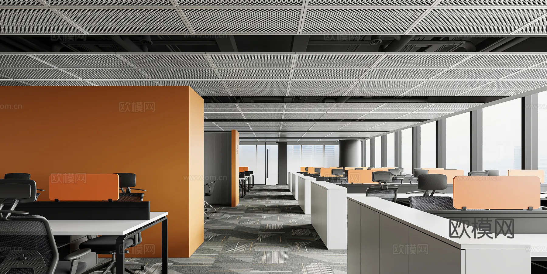 Office Space 3D Scenes – Office Room 3D Blocks – 064 – CORONA Render