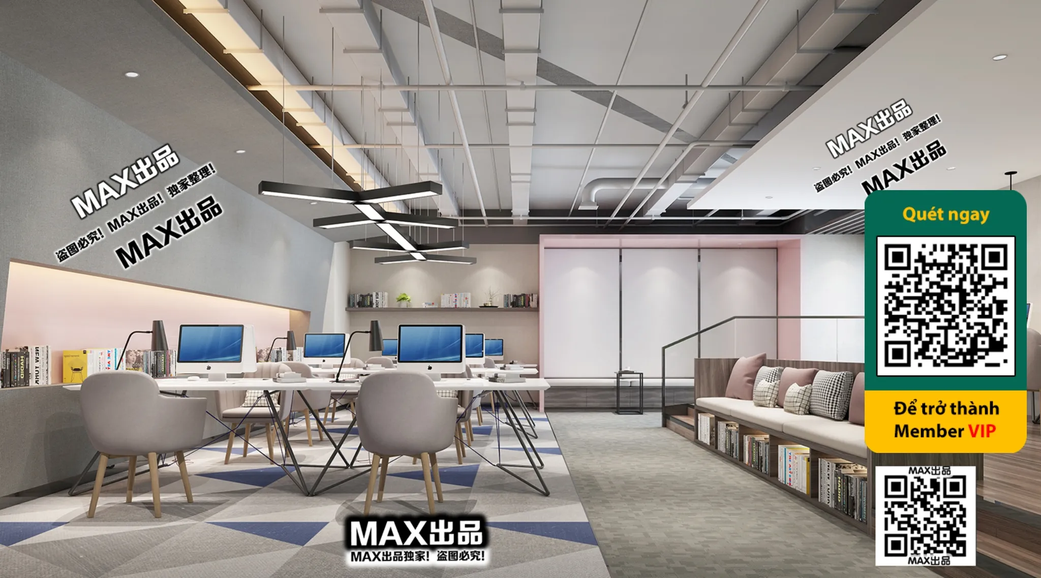 OFFICE SPACE – VRAY / CORONA – 3D MODEL – 4838