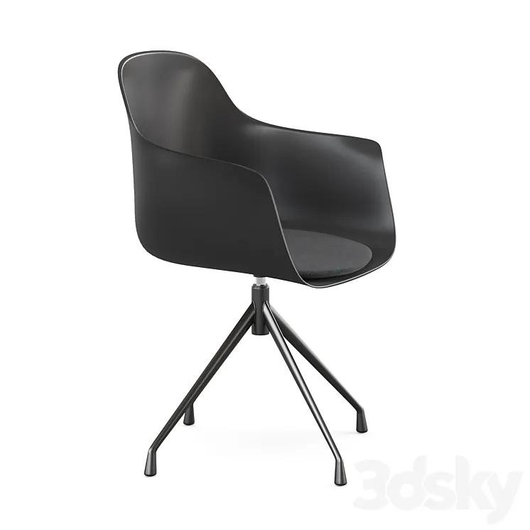 Office swivel black chair Wapong LA REDOUTE INTERIEURS 3DS Max Model