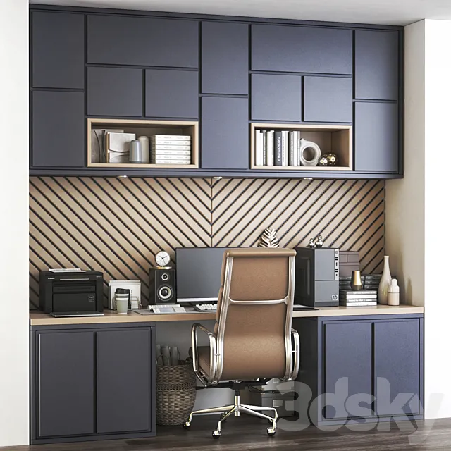 Office workplace 90 3ds Max