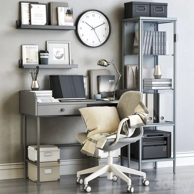 Office workplace 98 3dsMax Model