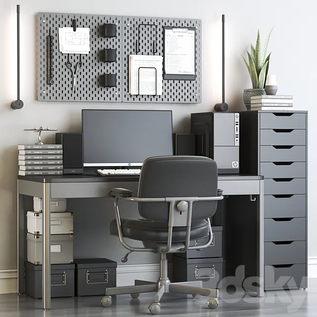 Office workplace 99 3ds Max