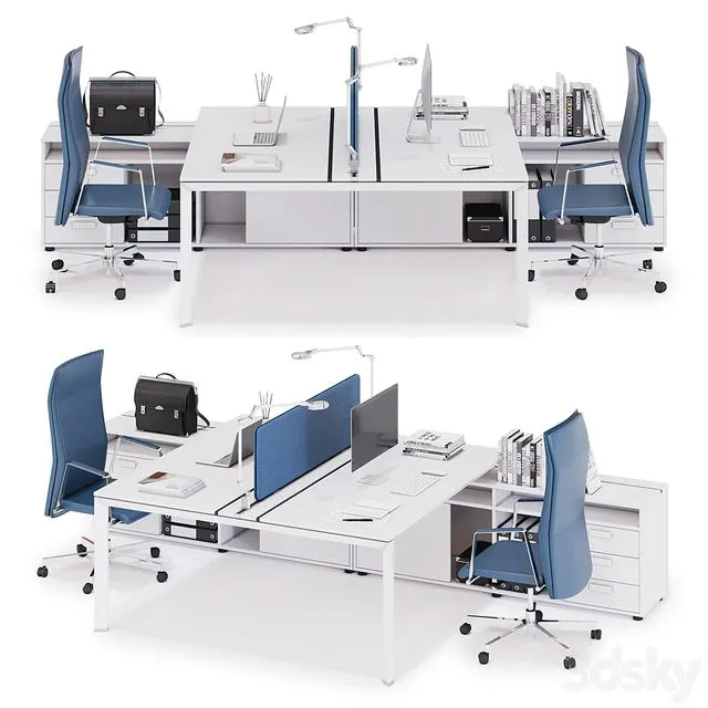 Office workspace LAS 5TH ELEMENT (v21) 3dsMax Model