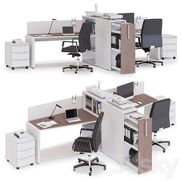 Office workspace LAS LOGIC (v12) 3DS Max Model