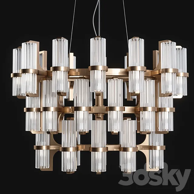 Officina Luce “Soave” chandelier 3DS Max Model