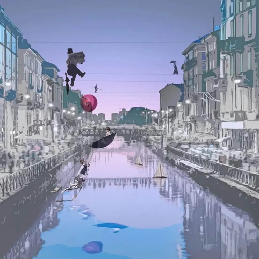 Officinarkitettura – Wallpaper Navigli 3ds Max