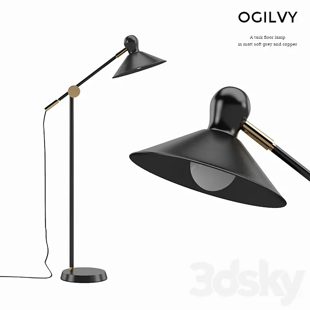 Ogilvy Task Floor Lamp 3DS Max Model