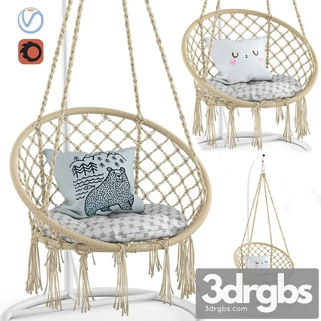 Ohuhu hanging hammock swing chair 2 3dsmax Download