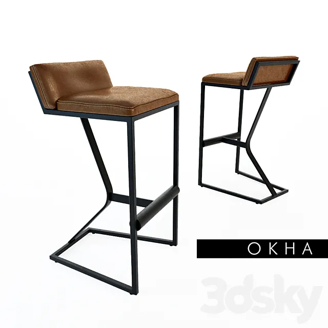 OKHA_FAYE Barstool 3DS Max Model