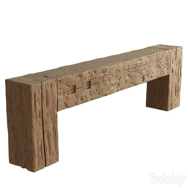 Old Beams Console 3dsMax Model