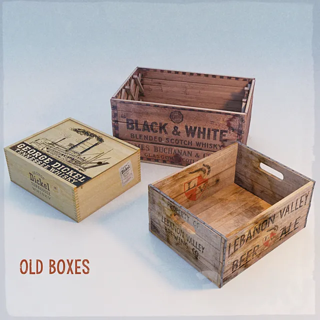 old boxes 3DS Max Model