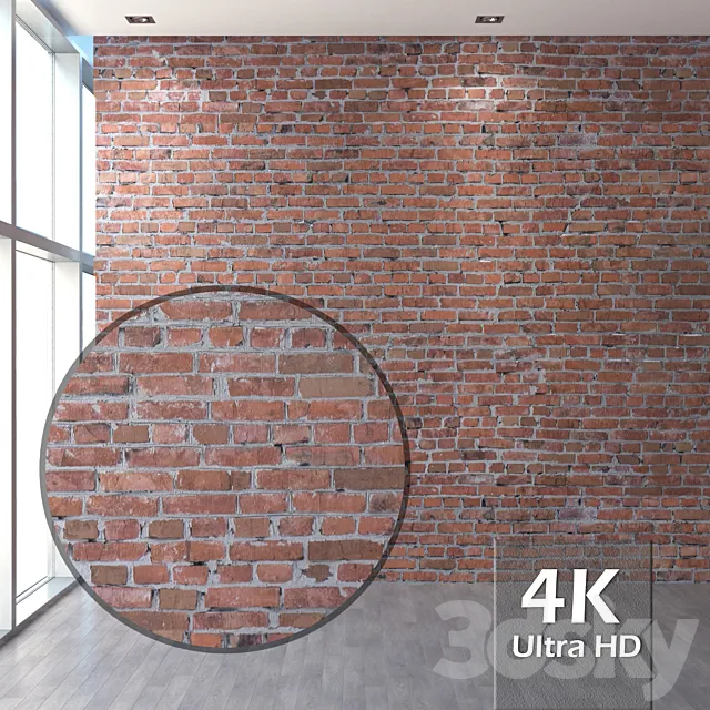 Old brick wall 04 3ds Max