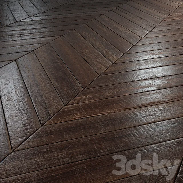 Old chevron Parquet – PBR textures 3ds Max