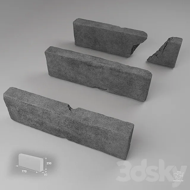 Old curbs 3ds Max