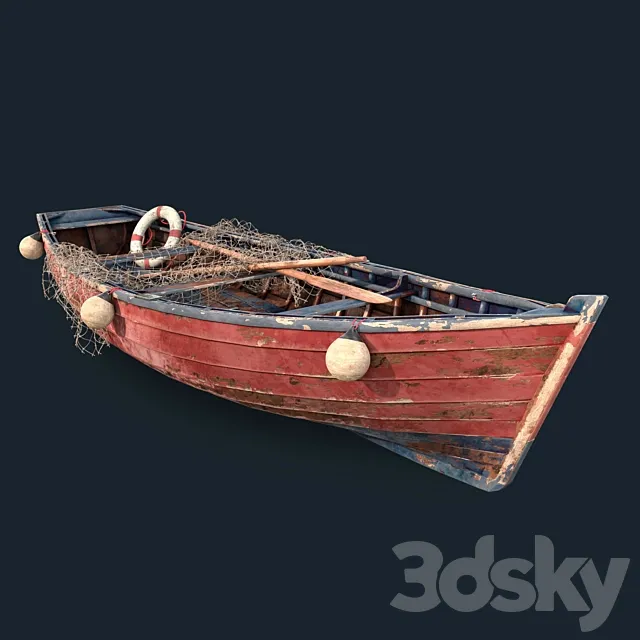 old fishing boat 3DS Max Model